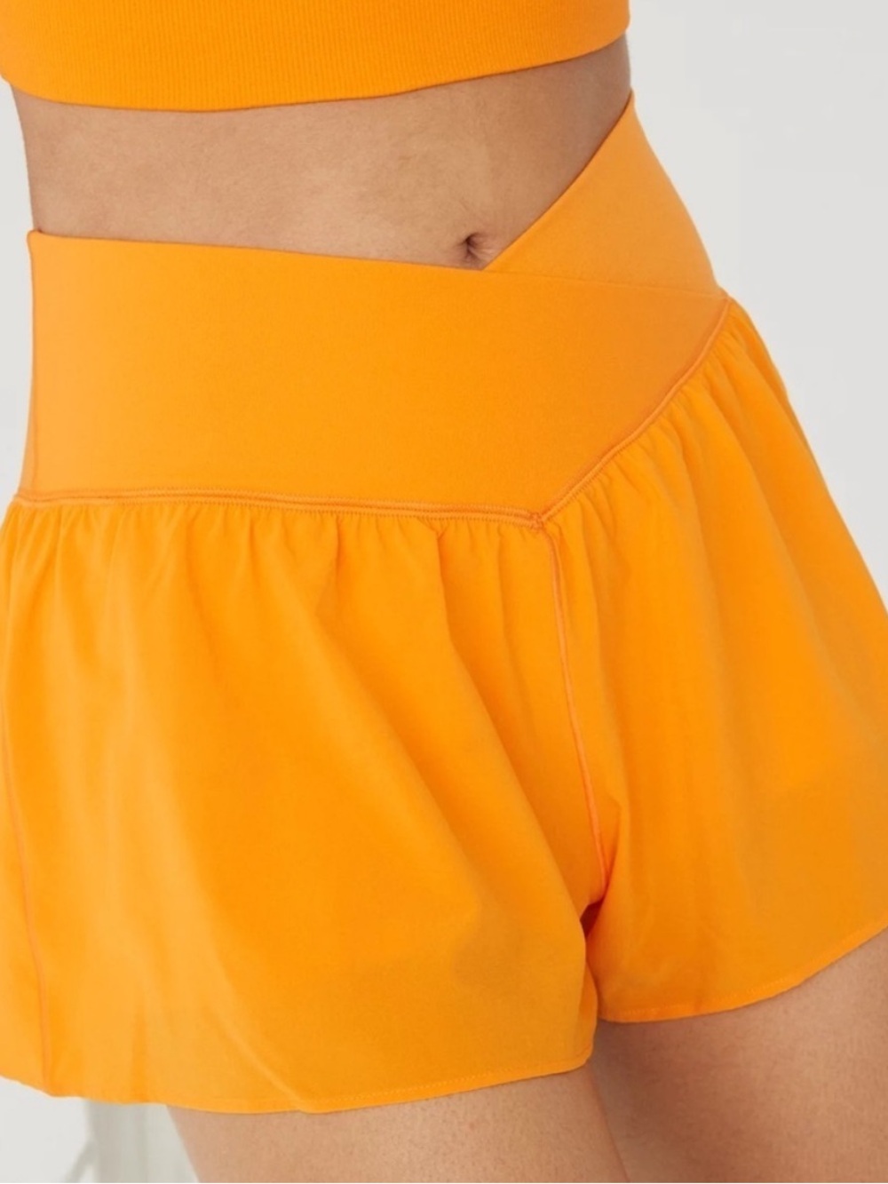 aerie crossover waist shorts